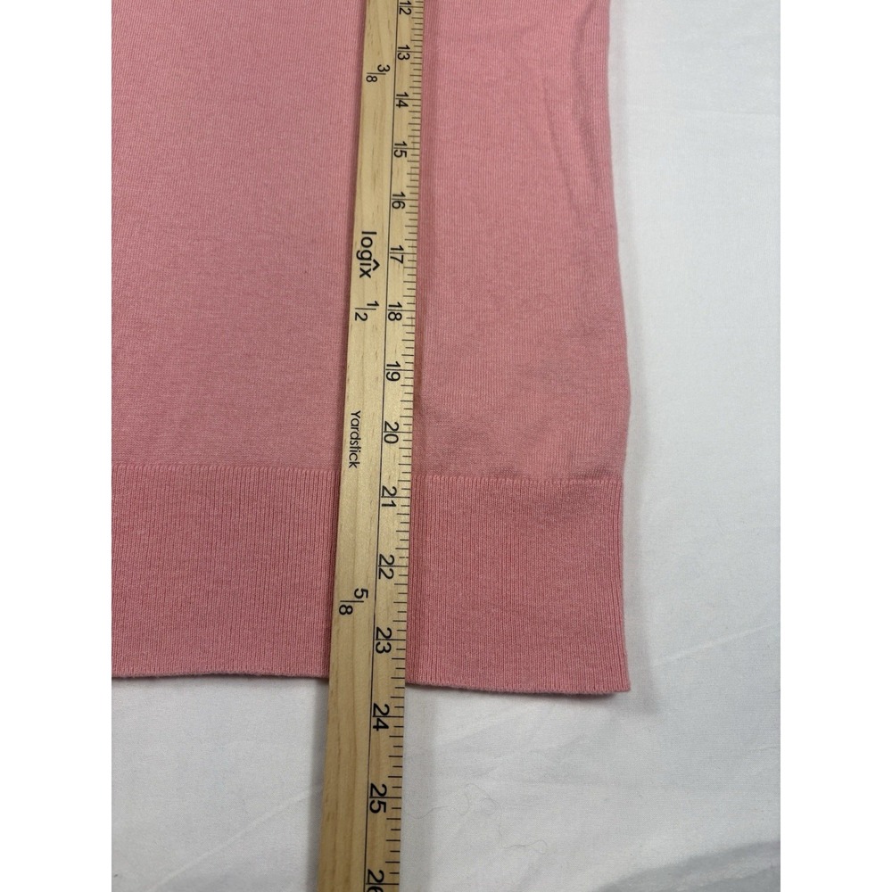 Vineyard Vines Heritage Tipped Cashmere Blend Sweater Palm Beach Pink Med Ladies - Picture 12 of 13